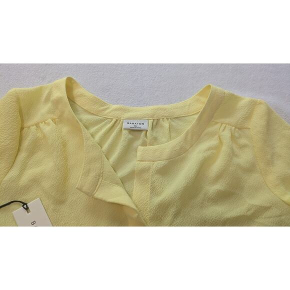 BABATON Aritzia bergen blouse yellow flowy Lemon Meringue XSS Oversized Butter - Picture 11 of 14